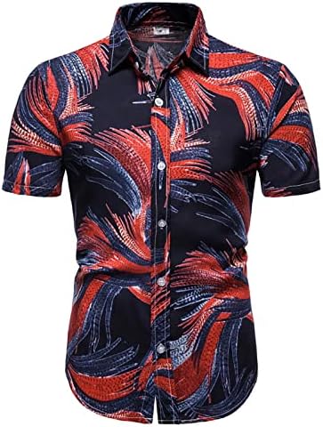 Muške havajske košulje proljeće i ljeto cvjetni šareni print casual rever plaža na otvorenom za odmor majice kratkih rukava majice