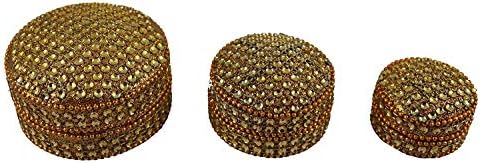 Rad Sindoor dani Stone i Mochi Jharkan perli / Srebrna kutija za novčiće / etnički set Dibbi / kutija za nakit / set od 3 prstena i