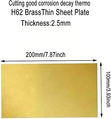 Nianxinn folija s bakrenim limom H62 mesingani metalni tanki lim folija Roll Metal stalak CNC okvir Debljina modela 2. 5 mm 1pcs mesingani