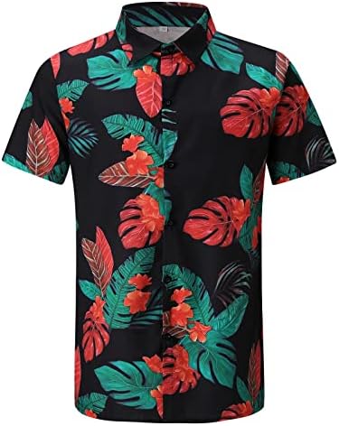Muški ljetni tiskani rukavi na plaži gornje košulje kratke bluze modno proljeće casual muški košulje fantastične pedeset bluza