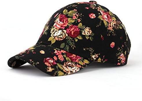 Bejzbolska kapa s cvjetnim printom, podesiva tatina bejzbolska kapa od pamuka, Ženske kape
