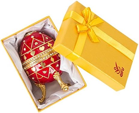 _ - Ručno oslikana fabergeova jaja, Ukrasna kutija za nakit s petljama, jedinstveni poklon za uređenje doma