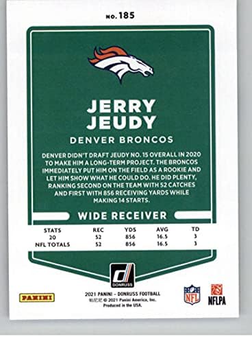 2021. Donruss 185 Jerry Jeudy Denver Broncos NFL Football Card NM-MT