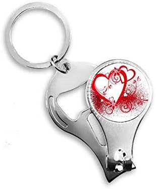 Bijela crvena srca cvjetovi Valentinovo za nokte za nokat ring ključ za otvarač boca za bočicu