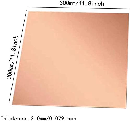 2,0 mm debela ljubičasta bakrena ploča 6 različitih veličina bakrena ploča za nakit, obrt, ručni rad materijal čisti bakreni lim