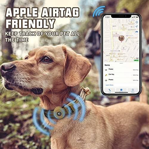 Auroth Airtag Dog ovvratnik, podesivi držač kućišta za zračne oznake za pseće ovratnik za srednje velike pse, držač ovratnika za pseće