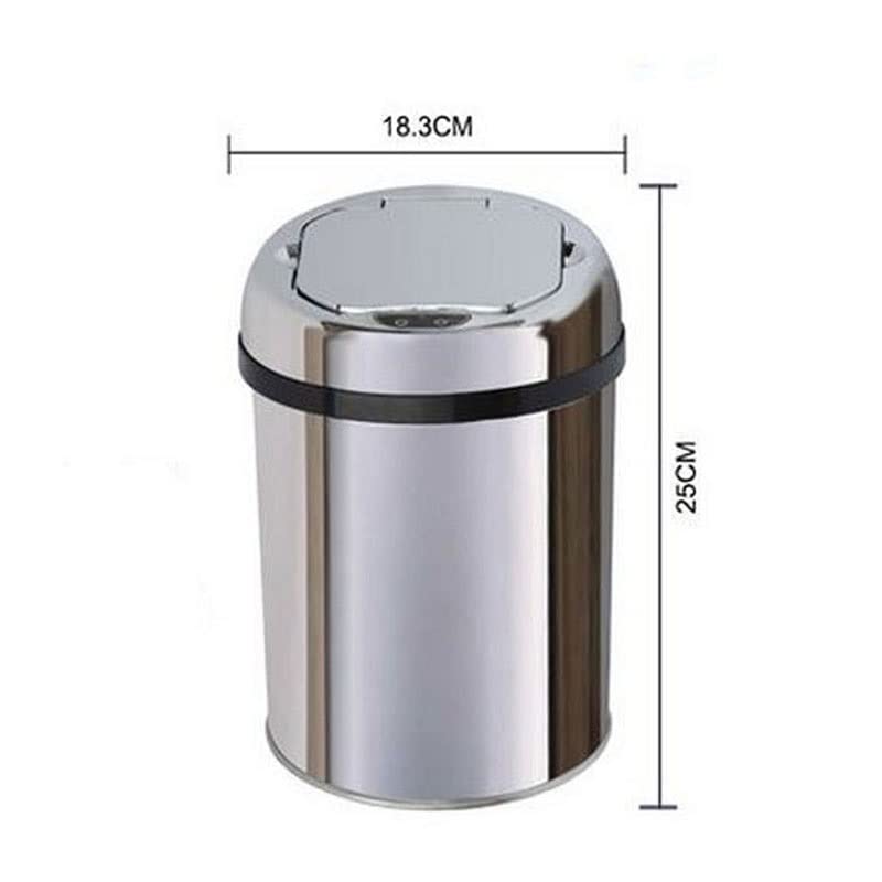 CZDYUF senzor od nehrđajućeg čelika prašina za smeće automatsko smeće može pametno otpad kante za kantu za pepeo-bin okrugli oblik