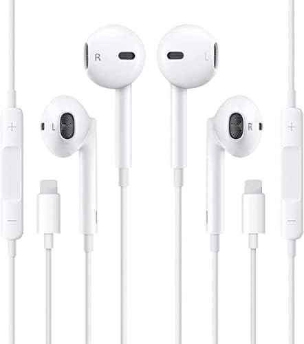 2 pakete slušalice Slušalice ožičene slušalice s mikrofonom i upravljanjem volumena, kompatibilne s iPhoneom 14/13/12 Pro Max/XS Max/XR/X/8/7