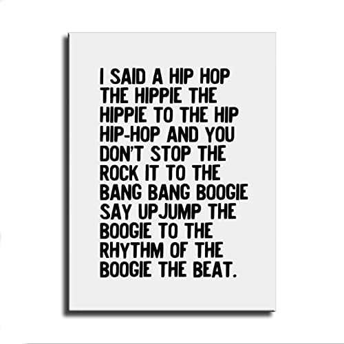 Lyyui reperi užitak glazbenog liričkog plakata, Dan očeva Poklon Rekao sam hip hop - poklon za njega - hip hop slika art print platno