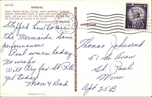 Sirene, Weeki Wachee Spring Weeki Wachee, Florida FL Original Vintage razglednice