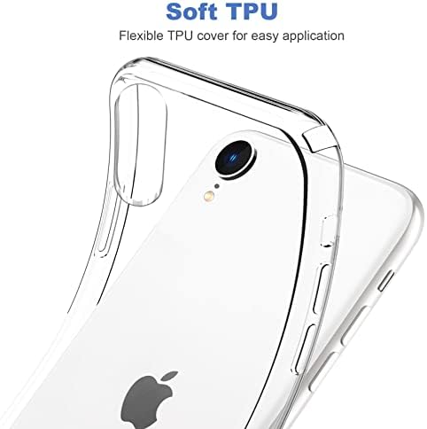Jjgoo kompatibilan s futrolom za iPhone XR Clear meki prozirni zaštitni udarni zaštitni vitki tanki odbojnik telefona za iPhone XR