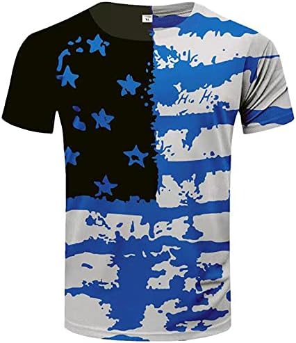 XXBR Dan neovisnosti za muškarce kratkih rukava, muške 4. srpnja američke zastave vrhovi povremenih tiskanih majica majica