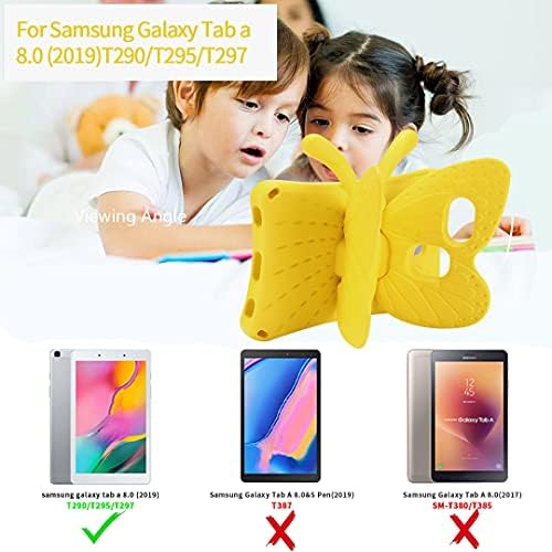 SIMICOO SAMSUNG Galaxy Tab A 8.0 T290 T295 T385 T380 3D Slatka leptir futrola za dječje svjetlo Eva postolje šokerna robusna teška