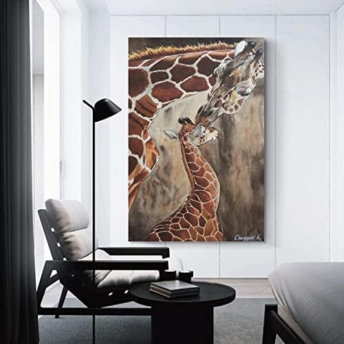 Životinjski plakati žirafa majka pokvari dječje plakate za dječake sobe dinosaur plakati platna zidne umjetničke otiske za zidni dekor