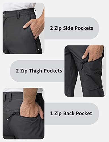 Muške lagane planinarske hlače od 5 džepova s patentnim zatvaračem, rastezljive brzosušeće teretne hlače za ribolov, rad na otvorenom,