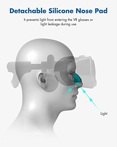 Kivi dizajn VR nosač sučelja za lice s nos jastučićima protiv propusta, 2 PU kože kože protiv dertne pjenastih poklopca za pjenavu
