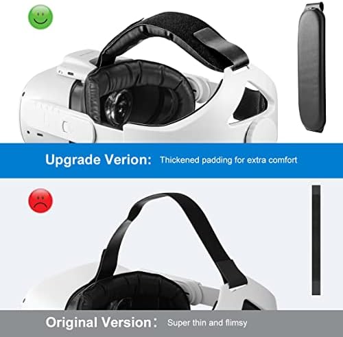 LANMU podesivi remen za glavu kompatibilan s Oculus/Meta Quest 2, zamjenski elitni remen za poboljšanu podršku i udobnost u VR